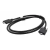 EXSYS USB 3.2 Gen 2x1 Typ-C Kabel mit arretierenden Rändelschrauben, 1,0m, Schwarz EX-K1592V-1.0