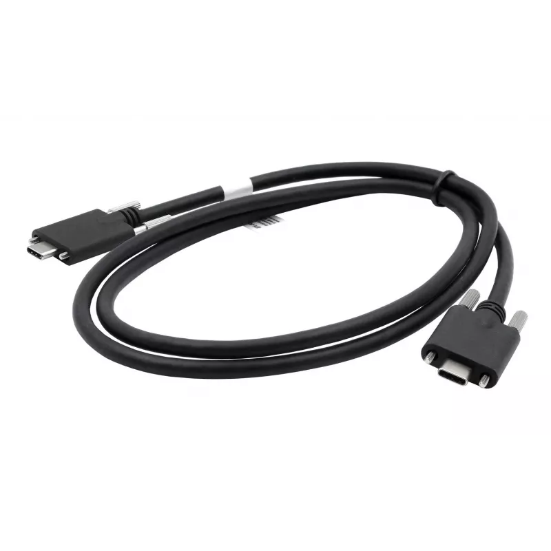 EXSYS USB 3.2 Gen 2x1 Typ-C Kabel mit Rändelschrauben, 3,0m, Schwarz EX-K1592V-3.0