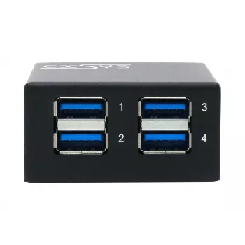 EXSYS USB 3.2 Gen1 4-Port Metall-Hub mit 15KV ESD-Schutz (EX-11240HMS)