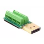 EXSYS EX-49052 DisplayPort Stecker auf 20-Pin Schraubklemmenblock Adapter