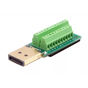 EXSYS EX-49052 DisplayPort Stecker auf 20-Pin Schraubklemmenblock Adapter