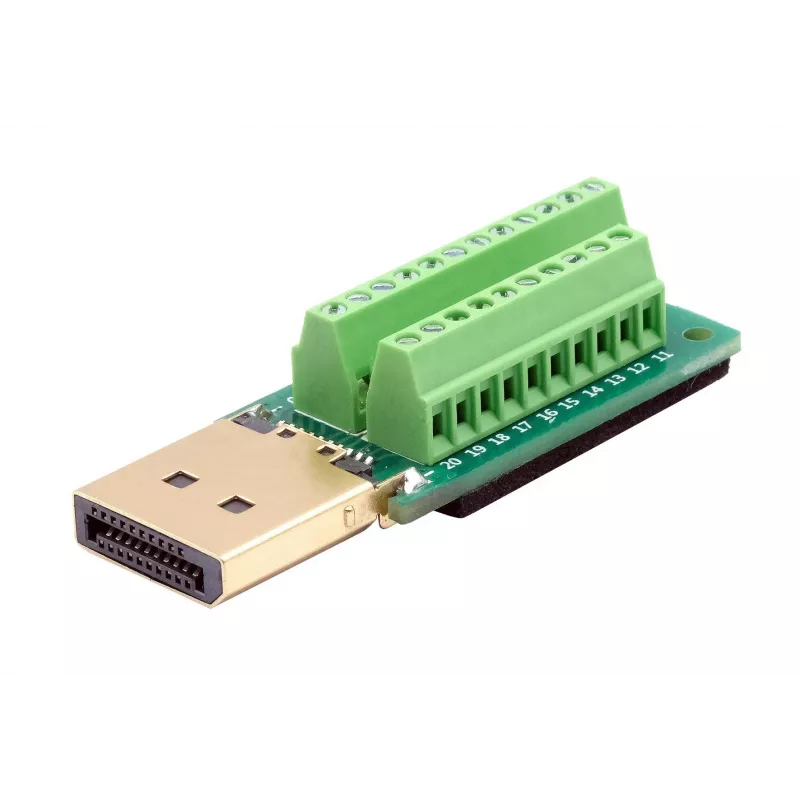 EXSYS EX-49052 DisplayPort Stecker auf 20-Pin Schraubklemmenblock Adapter
