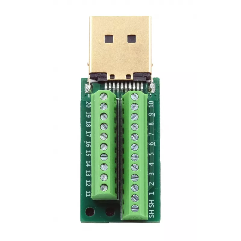 EXSYS EX-49052 DisplayPort Stecker auf 20-Pin Schraubklemmenblock Adapter