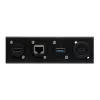 EXSYS EX-49299 19 inch 1U Rack-Panel mit 12 D-Typ-Aussparungen und Kabelmanagement-Leiste