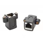 EXSYS EX-49306 Cat.5e RJ45 Buchse-zu-Buchse Keystone Adaptermodul, Schwarz