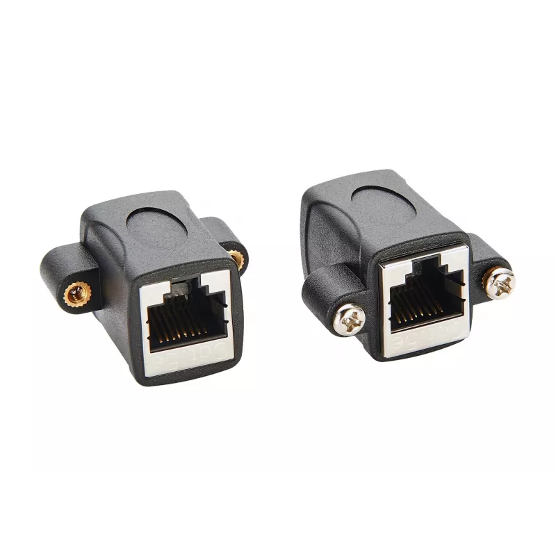 EXSYS EX-49306 Cat.5e RJ45 Buchse-zu-Buchse Keystone Adaptermodul, Schwarz