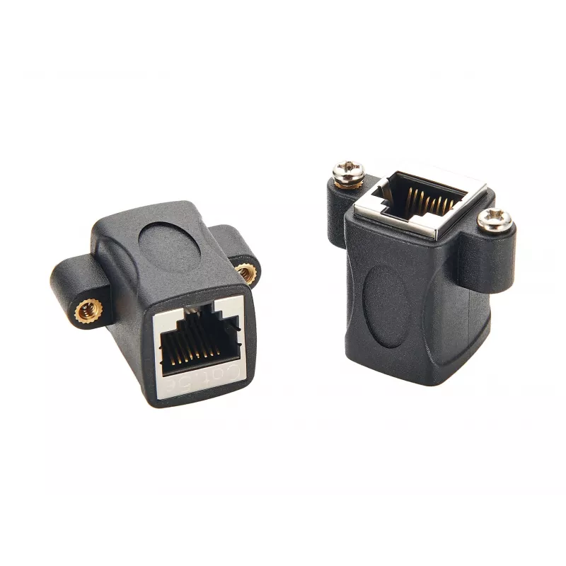 EXSYS EX-49306 Cat.5e RJ45 Buchse-zu-Buchse Keystone Adaptermodul, Schwarz
