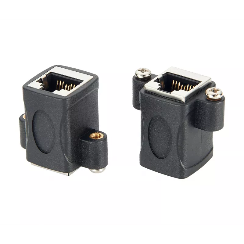 EXSYS EX-49306 Cat.5e RJ45 Buchse-zu-Buchse Keystone Adaptermodul, Schwarz