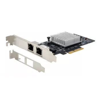 EXSYS EX-60202 Dual 1 Gigabit Ethernet PCIe x4 Karte, Intel I350-AM2 Chipsatz, 2x RJ45, Low Profile Blende enthalten