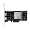 EXSYS EX-60202 Dual 1 Gigabit Ethernet PCIe x4 Karte, Intel I350-AM2 Chipsatz, 2x RJ45, Low Profile Blende enthalten