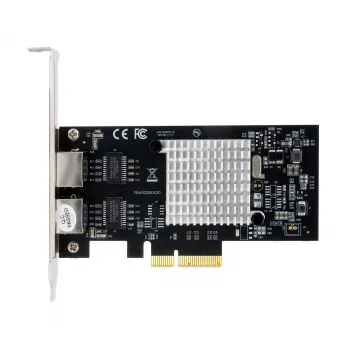 EXSYS EX-60202 Dual 1 Gigabit Ethernet PCIe x4 Karte, Intel I350-AM2 Chipsatz, 2x RJ45, Low Profile Blende enthalten