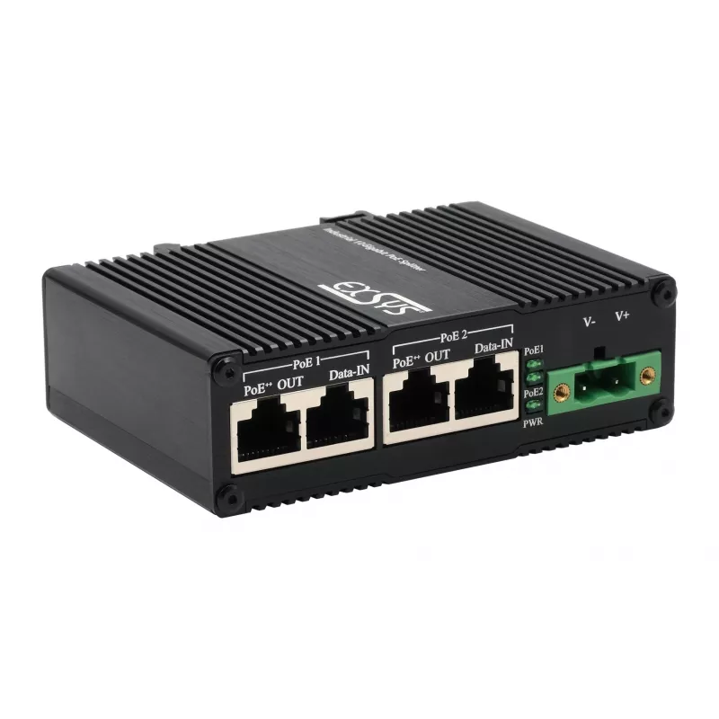 EXSYS 2-Port PoE++ 10 Gigabit Injector 90W, -40°C bis +80°C (EX-60350)