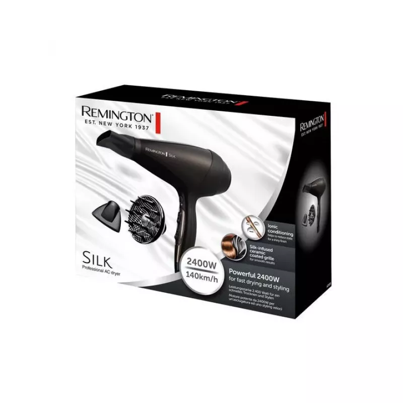 Remington Silk AC Haartrockner, 2400W, Schwarz