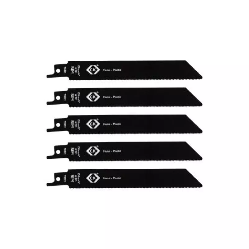 C.K Tools T0822 Säbelsägeblätter 18 TPI, 150 mm, 5er-Pack