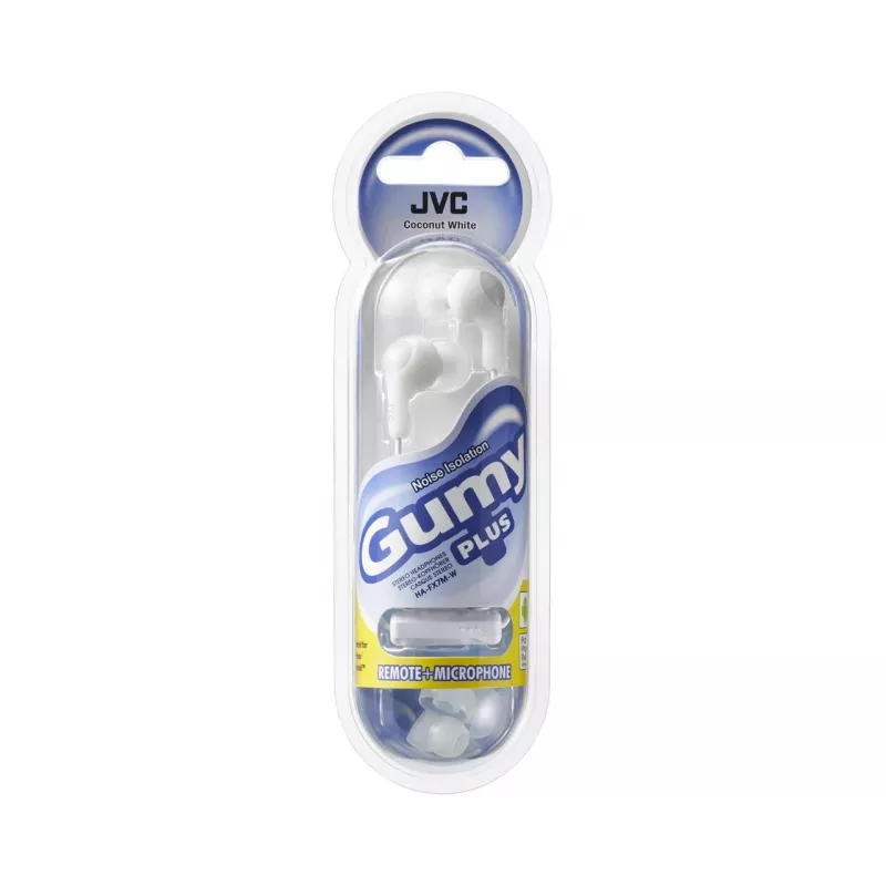 JVC Gumy Plus In-Ear-Kopfhörer mit Mikrofon, Weiß