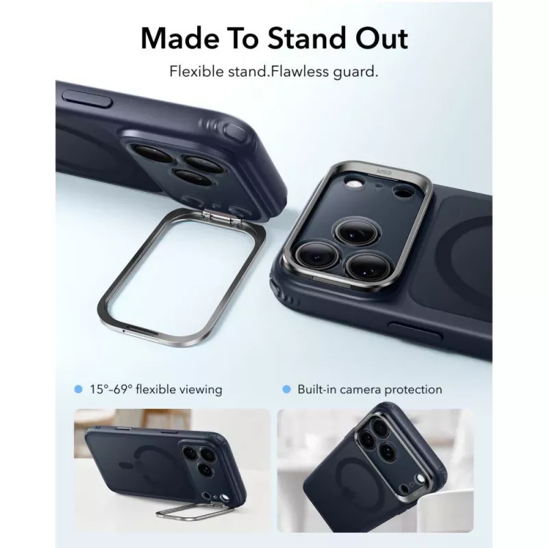 ESR Classic Hybrid Kickstand MagSafe Hülle für iPhone 17 Pro / 18 Pro – Frosted Blue