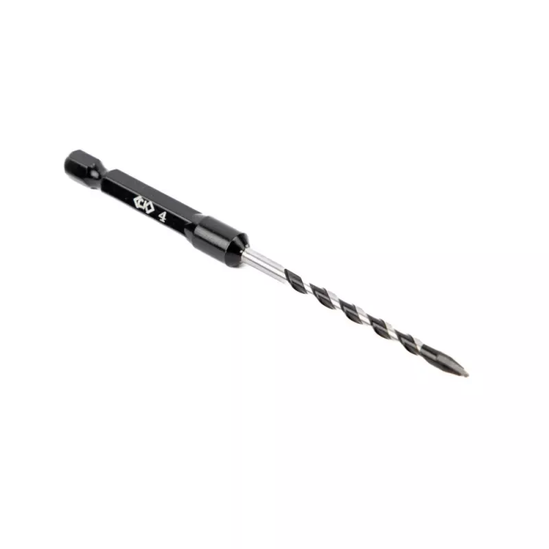 C.K Tools T3115 040 Mauerbohrer 4 mm, 1/4 Zoll Sechskantschaft, Wolframcarbid-Spitze, 40CR-Stahl