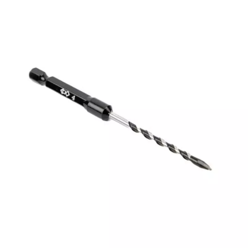 C.K Tools T3115 040 Mauerbohrer 4 mm, 1/4 Zoll Sechskantschaft, Wolframcarbid-Spitze, 40CR-Stahl