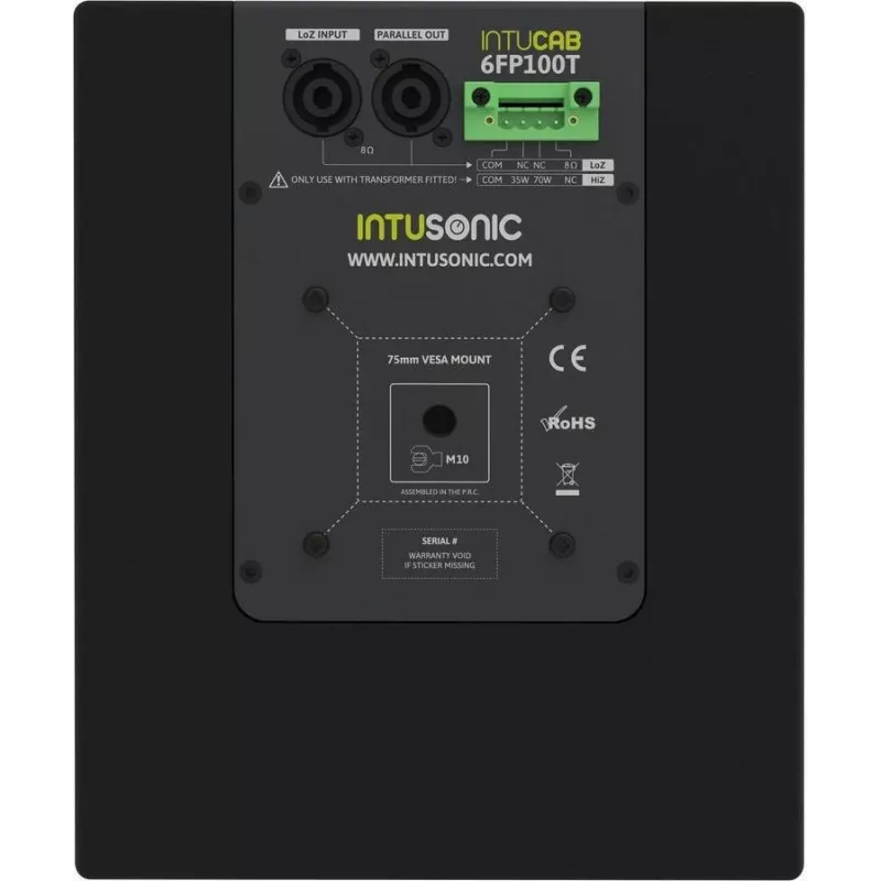 INTUSONIC 6FP100T 6,5 inch 2-Wege-Vollbereichslautsprecher Schwarz (12604003)