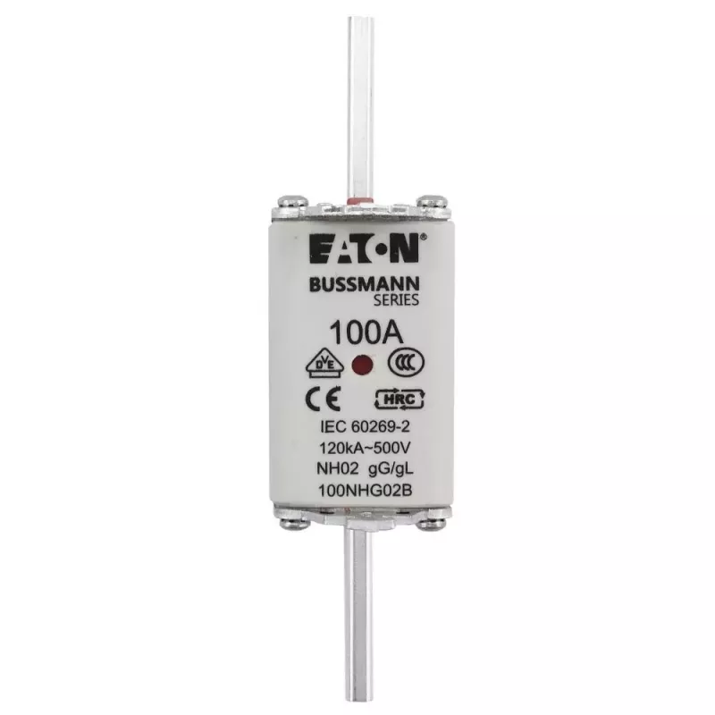 Eaton 100NHG02B NH-Sicherung D02 100 A 500 V gG mit mechanischer Anzeige, 3er-Pack