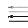 HellermannTyton MLT16SSC5 wiederverwendbarer Edelstahl-Kabelbinder mit Polyesterbeschichtung, Schwarz, 400mm x 12,7mm, 100er-Pack 111-91161
