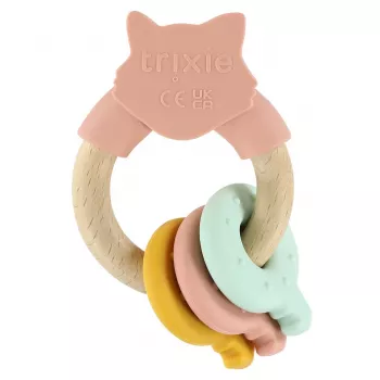Trixie Beißspielzeug aus Holz und Silikon, Katze, ab 0 Monaten