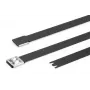 HellermannTyton MBT14XHFC-SS316/SP-BK Edelstahl-Kabelbinder, Kugelverschluss, schwarz Polyester beschichtet, 360mm x 7,9mm, UV-stabilisiert, 1 Stk. 111-00299