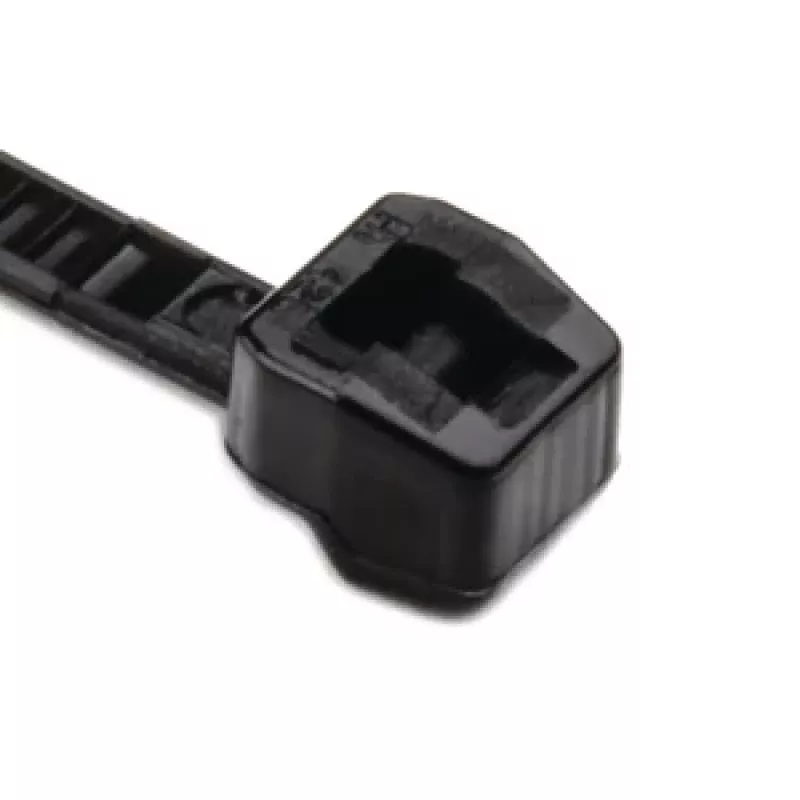 HellermannTyton OS-Serie Kabelbinder mit Außenverzahnung 100 x 2,5 mm, Schwarz, 100 Stück 118-04700