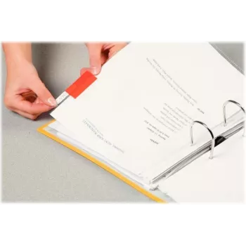 LEITZ Esselte Vollsicht-Reiter, transparente farbige Folie, 200 mm Streifenbreite, sortiert (Orange, Gelb), 25 Stück (55002)