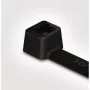 HellermannTyton T30L PA66 BK 100 Kabelbinder, Schwarz, 200mm x 3,6mm, 100er-Pack
