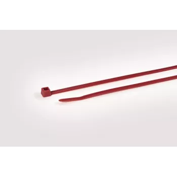 HellermannTyton T50R Rote Polyamid-Kabelbinder, 200mm x 4,6mm, 100er-Pack 111-04804