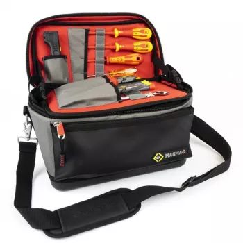 C.K Tools MA2641 Testgeräte-Koffer Plus, 600D Polyester, 300 x 220 x 100 mm, Schwarz/Blau