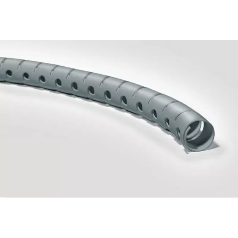 HellermannTyton Helawrap HWPP25/2-SR Kabelmanagement Spiralschlauch, Silber, Polypropylen, 2 m, 27 mm Außendurchmesser