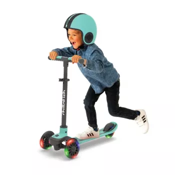 Chillafish Scotti 3-Rad-Roller mit Leuchtrollen, ab 3 Jahren, Minze