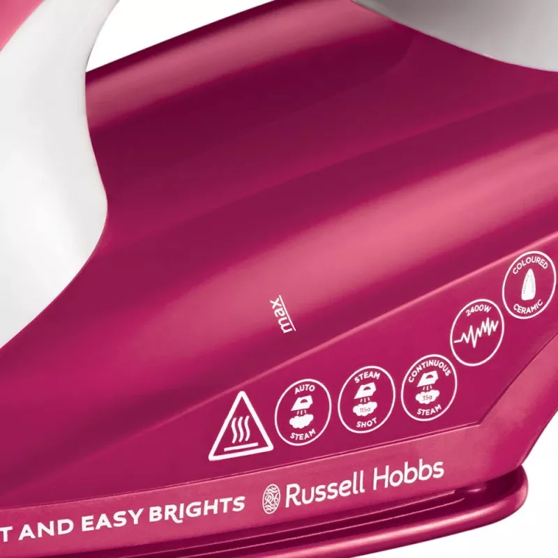 Russell Hobbs Light & Easy Pro 2400W Dampfbügeleisen Easy Brights Berry (26480-56)
