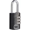 Yale YE3CB/20/121/1/BK 20 mm schwarzes Kombinationsvorhängeschloss