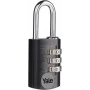Yale YE3CB/20/121/1/BK 20 mm schwarzes Kombinationsvorhängeschloss