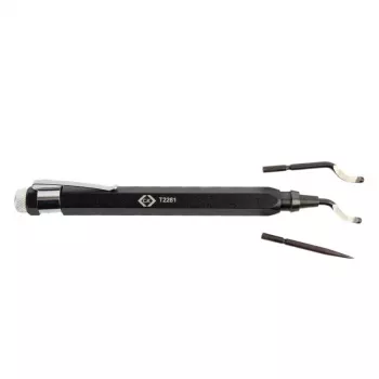 C.K Tools T2281 Entgratwerkzeug-Set mit 3 HSS-Klingen