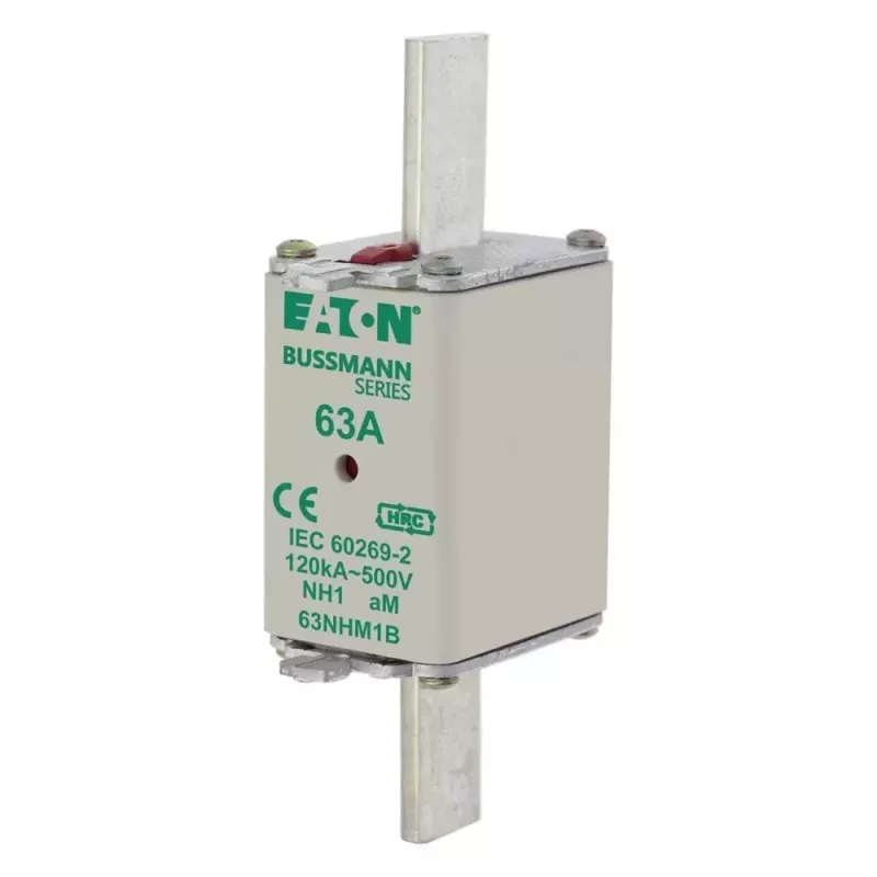 Eaton 63NHM1B NH-Sicherungseinsatz, Größe 1, 63 A, 500 V AC, gG, 3er-Pack