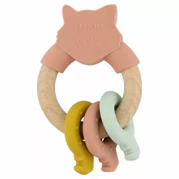Trixie Beißspielzeug aus Holz und Silikon, Katze, ab 0 Monaten