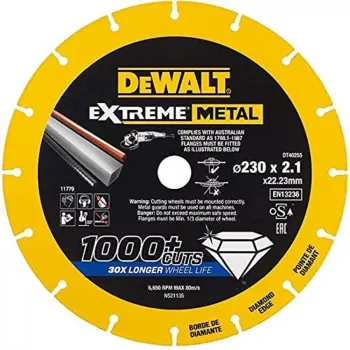 DEWALT DT40255-QZ EXTREME Trennscheibe 125 x 1,0 x 22,23 mm für Metall und Edelstahl