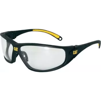 BULLITT CAT Tread 100 Schutzbrille Klare Gläser Schwarz/Gelbes Gestell TREAD100CATERPILLAR