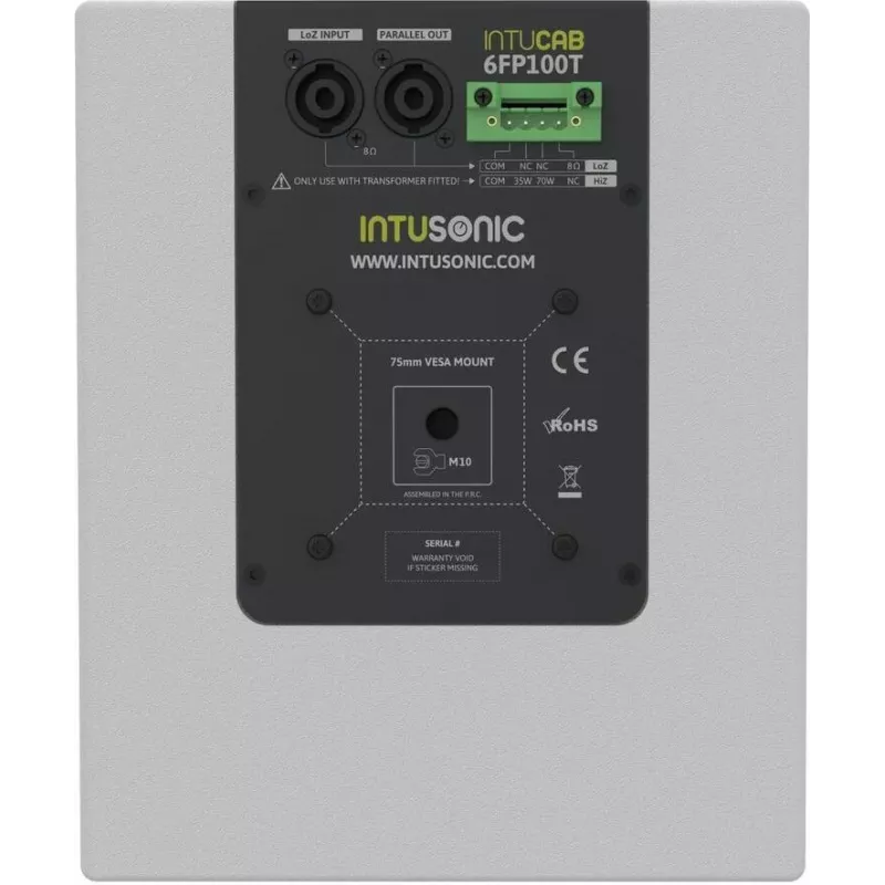 INTUSONIC 6FP100T 6,5 inch 2-Wege-Deckenlautsprecher Weiß (12604004)