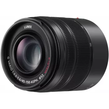 Panasonic Lumix G X Vario 45-150mm f/4.0-5.6 ASPH. MEGA O.I.S. Objektiv (Schwarz) H-FS45150E-K