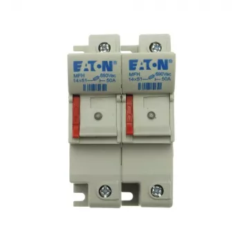 Eaton CH142DU 2-poliger zylindrischer Sicherungshalter, 50 A, 690 V AC, DIN-Schienen-Montage, 14 x 51 mm