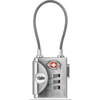 Yale YTP3/32/350/1 TSA-Zahlenschloss 32 mm Silber
