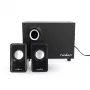 Nedis CSPR10021BK 2.1 PC-Lautsprecher-Set, 33 W, USB-betrieben, Schwarz
