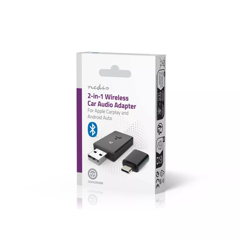 Nedis CKAA2400BK Bluetooth 5.0 USB-A Adapter Schwarz 10 m Reichweite
