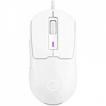 LORGAR MSA10R Kabelgebundene Gaming-Maus, PixArt 3311, 6 programmierbare Tasten, Weiß (LRG-MSA10R-WH)