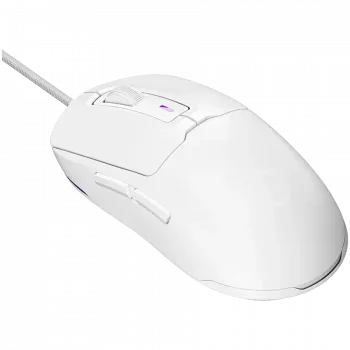 LORGAR MSA10R Kabelgebundene Gaming-Maus, PixArt 3311, 6 programmierbare Tasten, Weiß (LRG-MSA10R-WH)